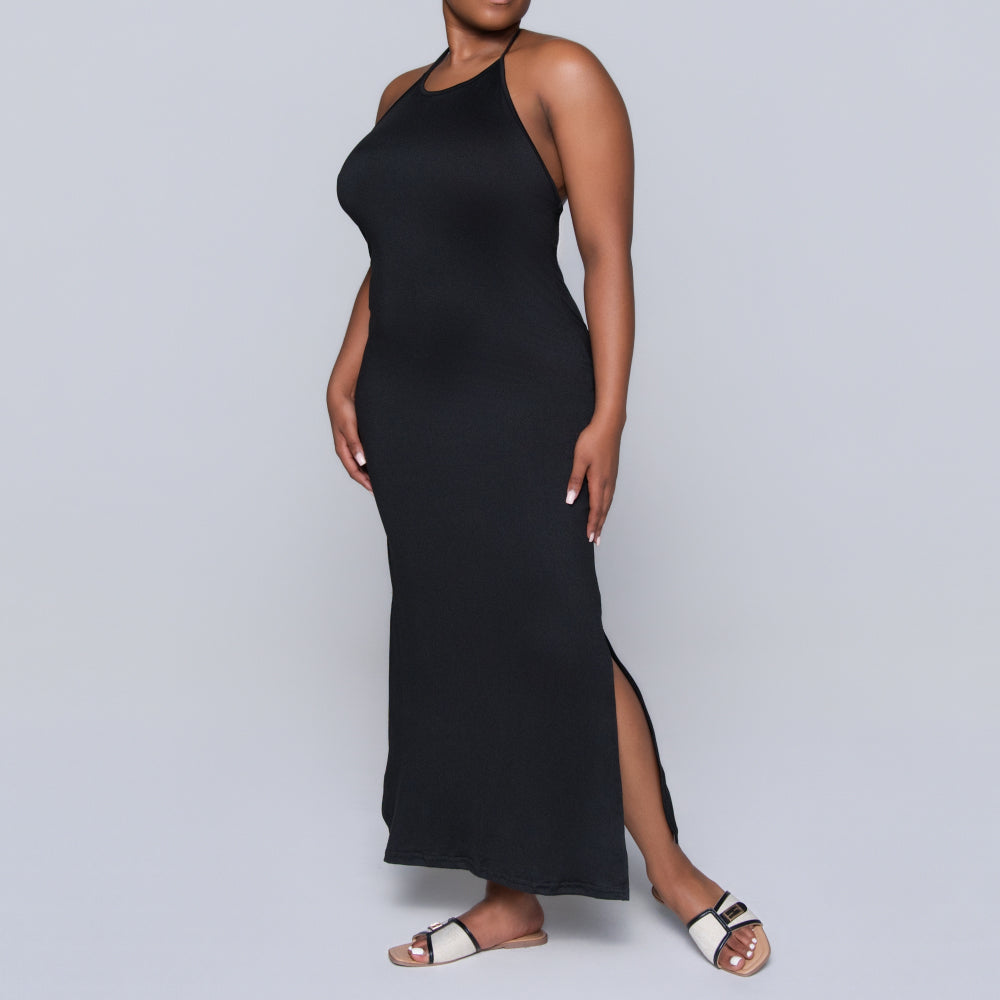 Black Halter Neck Dress