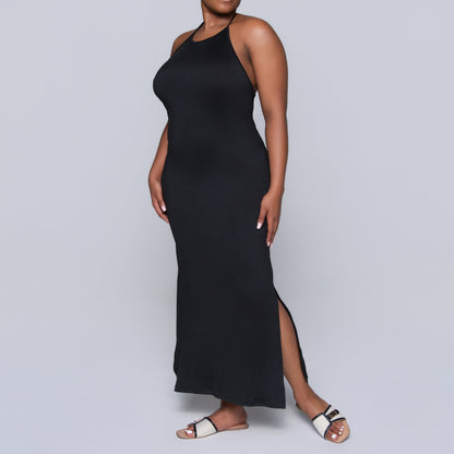 Black Halter Neck Dress