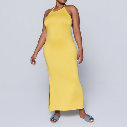 Ochre Halter Neck Dress