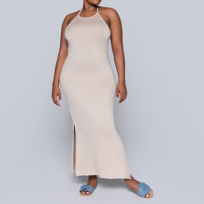 Stone Halter Neck Dress