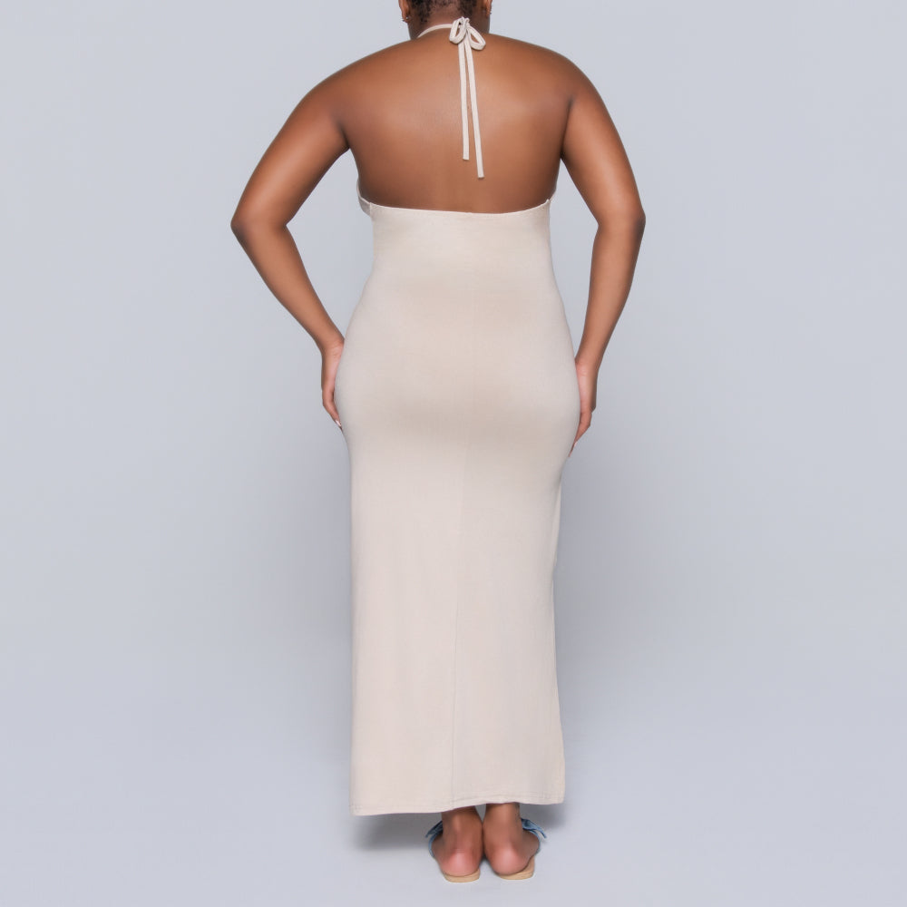 Stone Halter Neck Dress