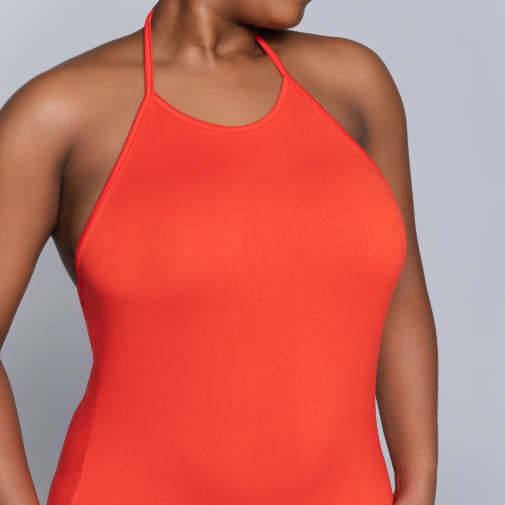 Terracotta Halter Neck Dress