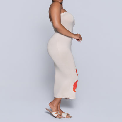 Front Print Boobtube Dress