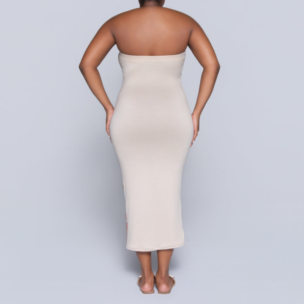 Front Print Boobtube Dress