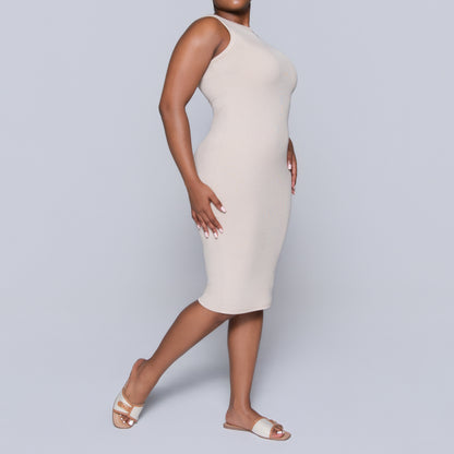 Stone Sleeveless Rib Dress