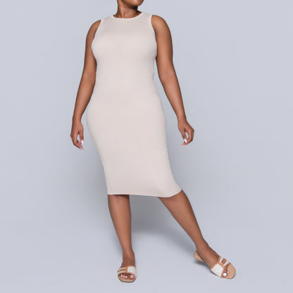Stone Sleeveless Rib Dress