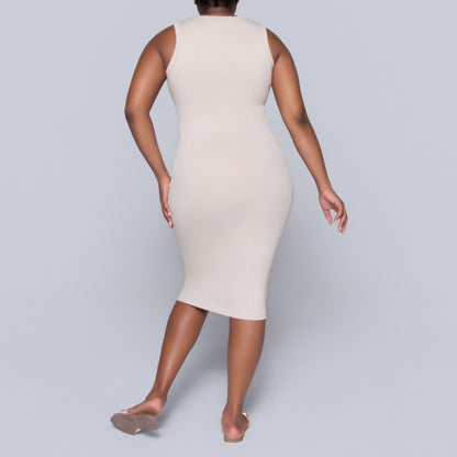 Stone Sleeveless Rib Dress