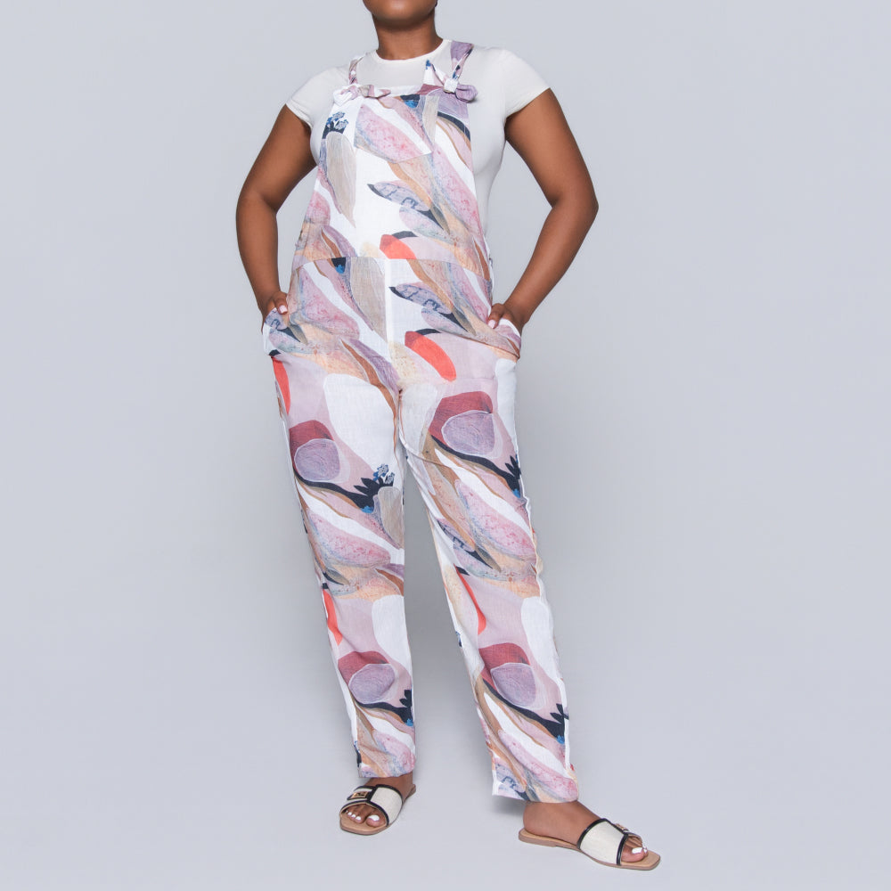 Brown Printed Jumpsuit