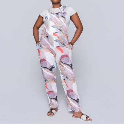 Brown Printed Jumpsuit