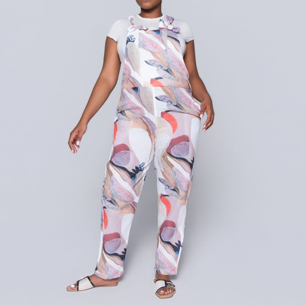 Brown Printed Jumpsuit