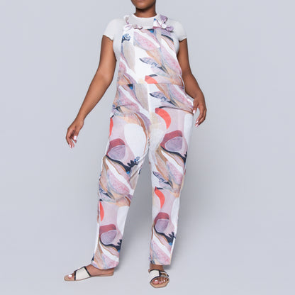 Brown Printed Jumpsuit