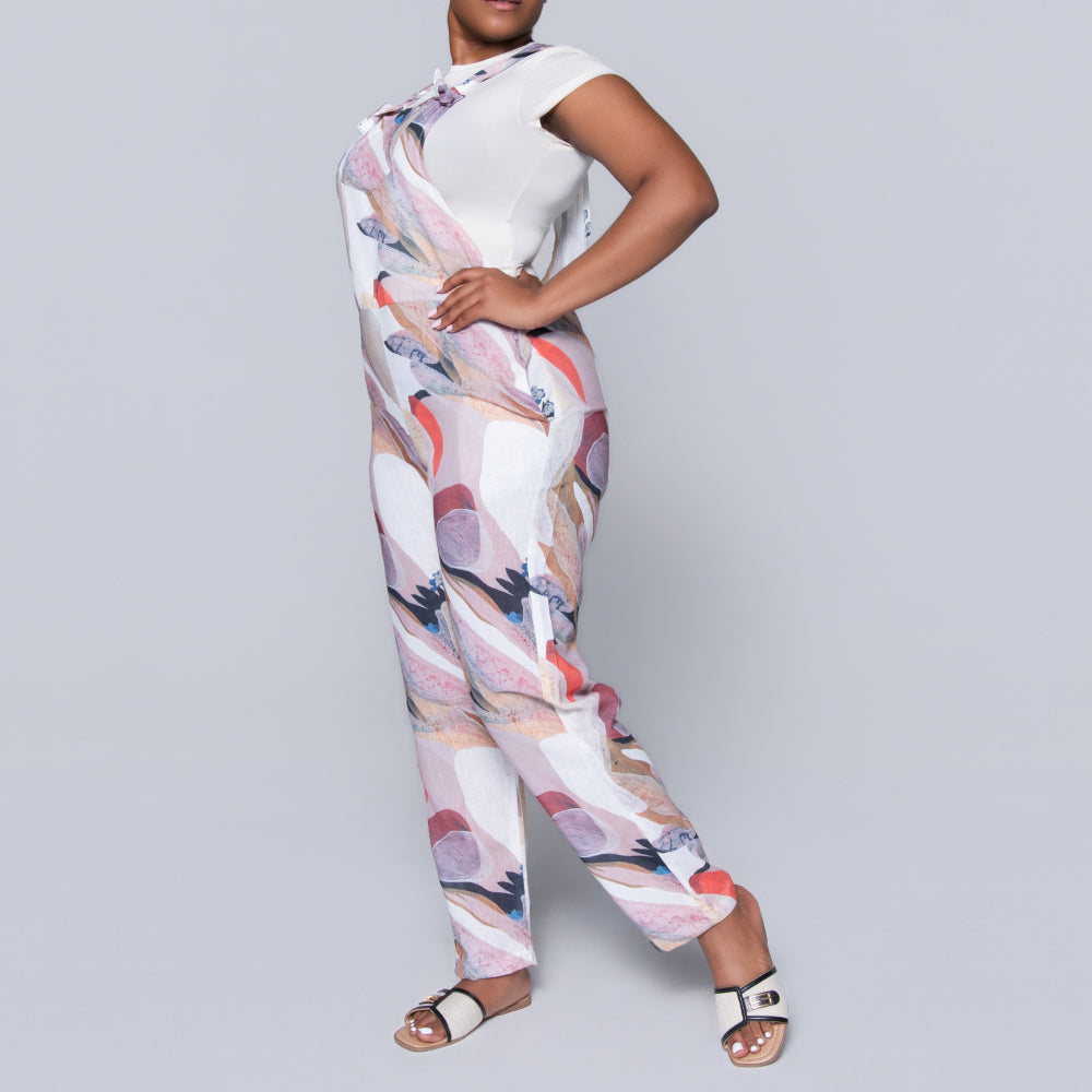 Brown Printed Jumpsuit