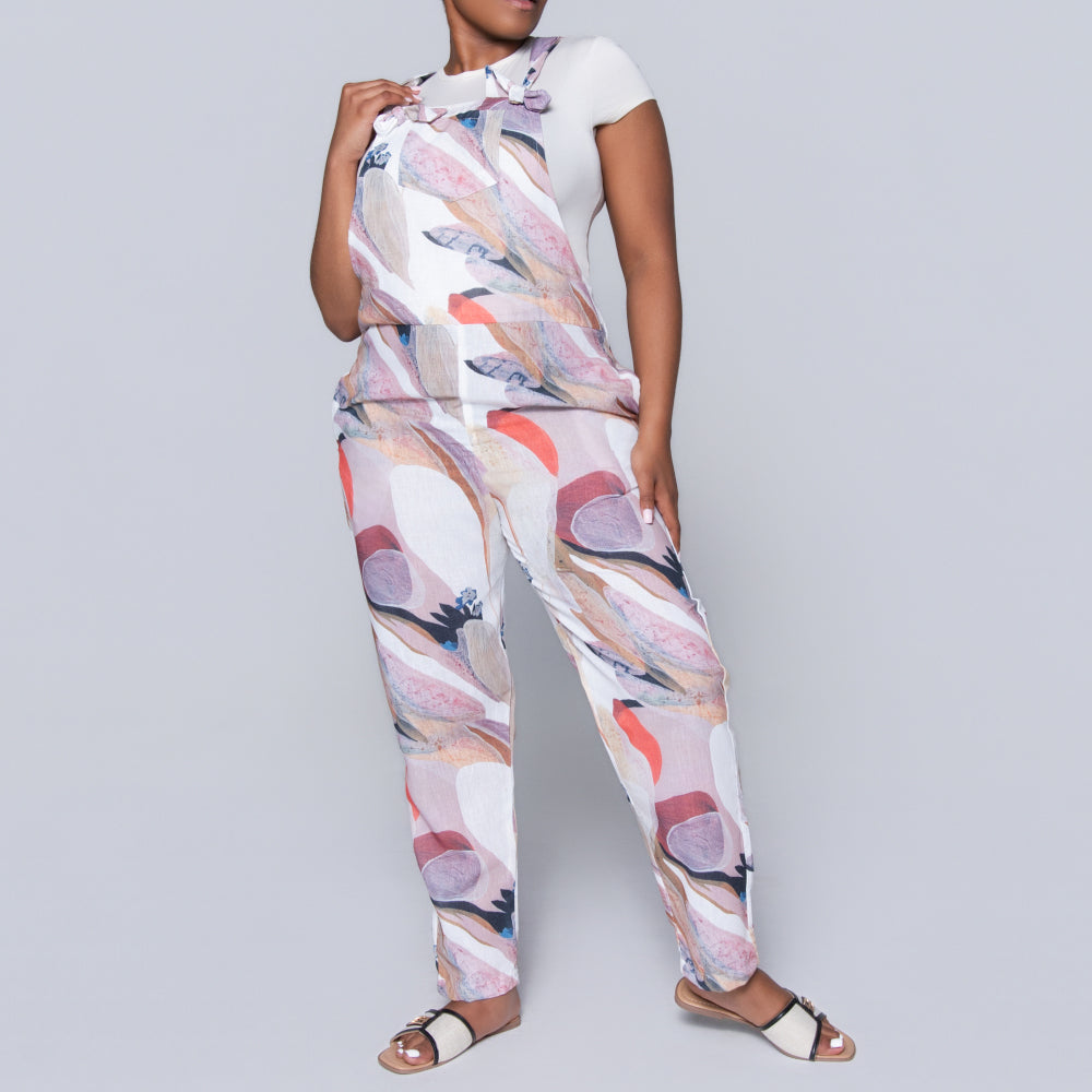 Brown Printed Jumpsuit