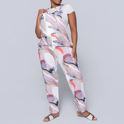 Brown Printed Jumpsuit