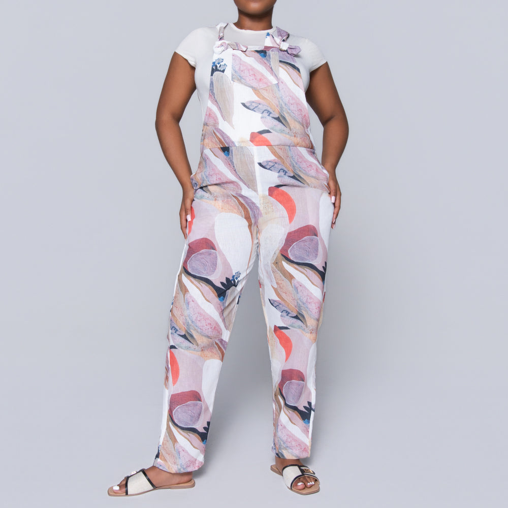 Brown Printed Jumpsuit