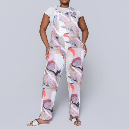 Brown Printed Jumpsuit