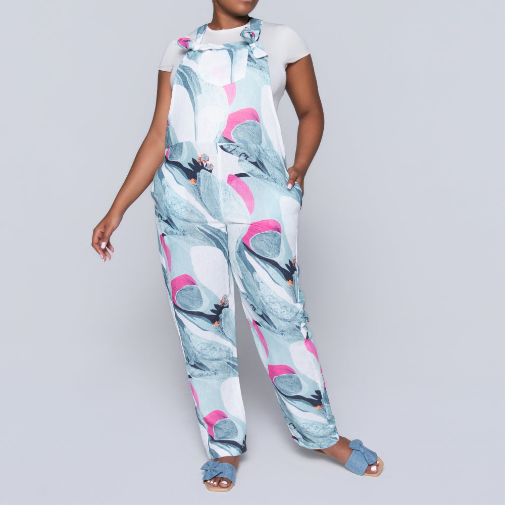 Sage Printed Jumpsuit