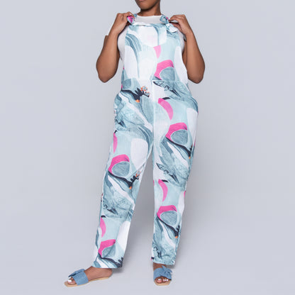 Sage Printed Jumpsuit