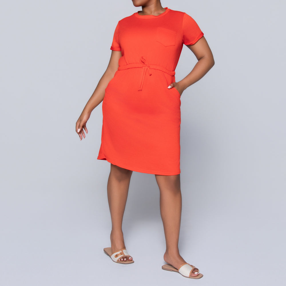Terracotta Short Sleeve Dress
