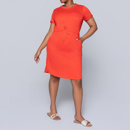 Terracotta Short Sleeve Dress