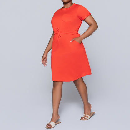Terracotta Short Sleeve Dress