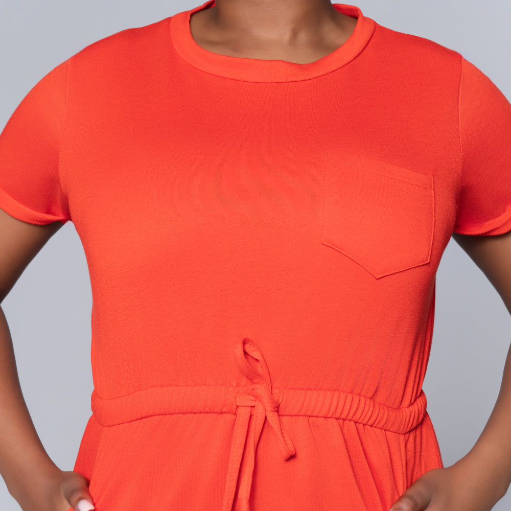 Terracotta Short Sleeve Dress