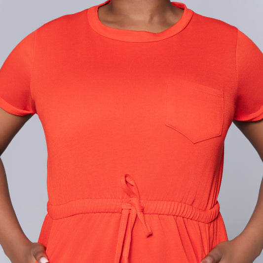 Terracotta Short Sleeve Dress