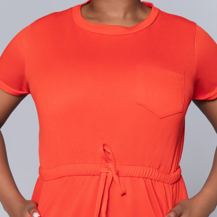 Terracotta Short Sleeve Dress