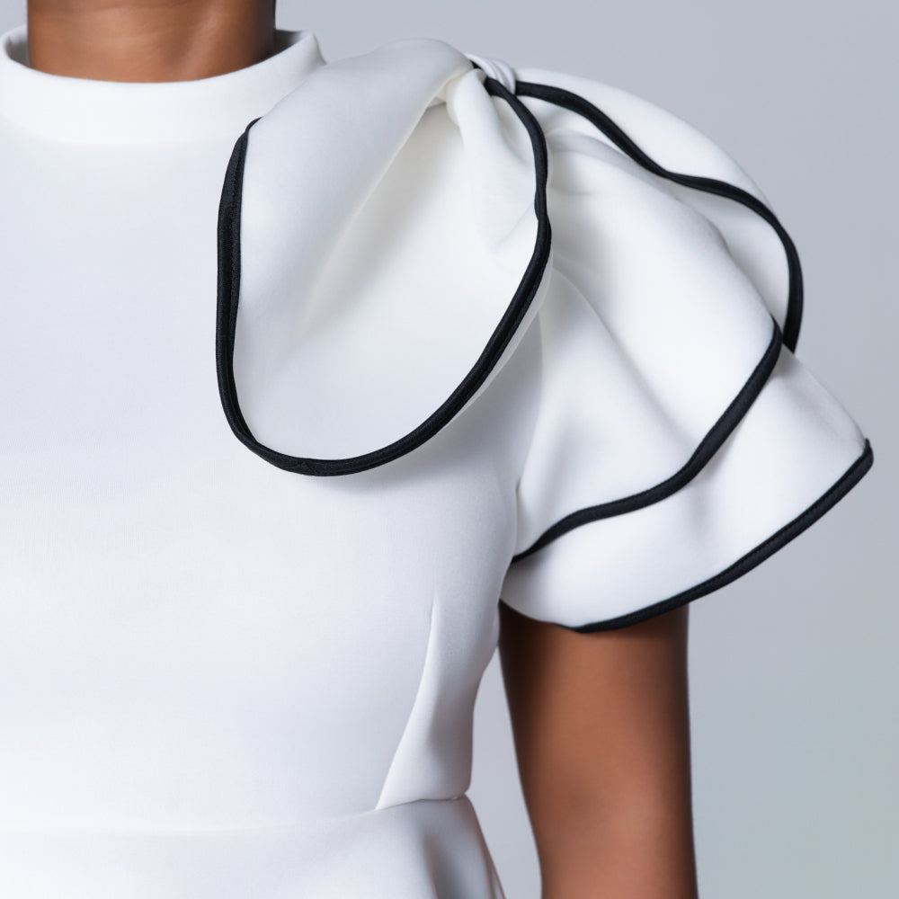 Flower Trim Scuba Top