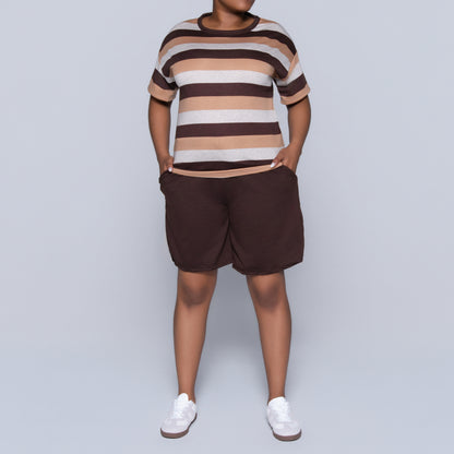 Striped Shorts And Top Set