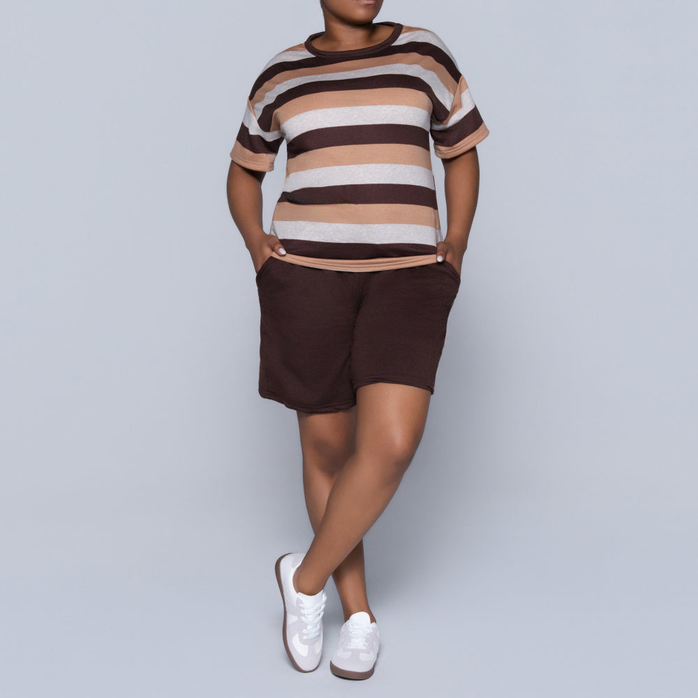 Striped Shorts And Top Set