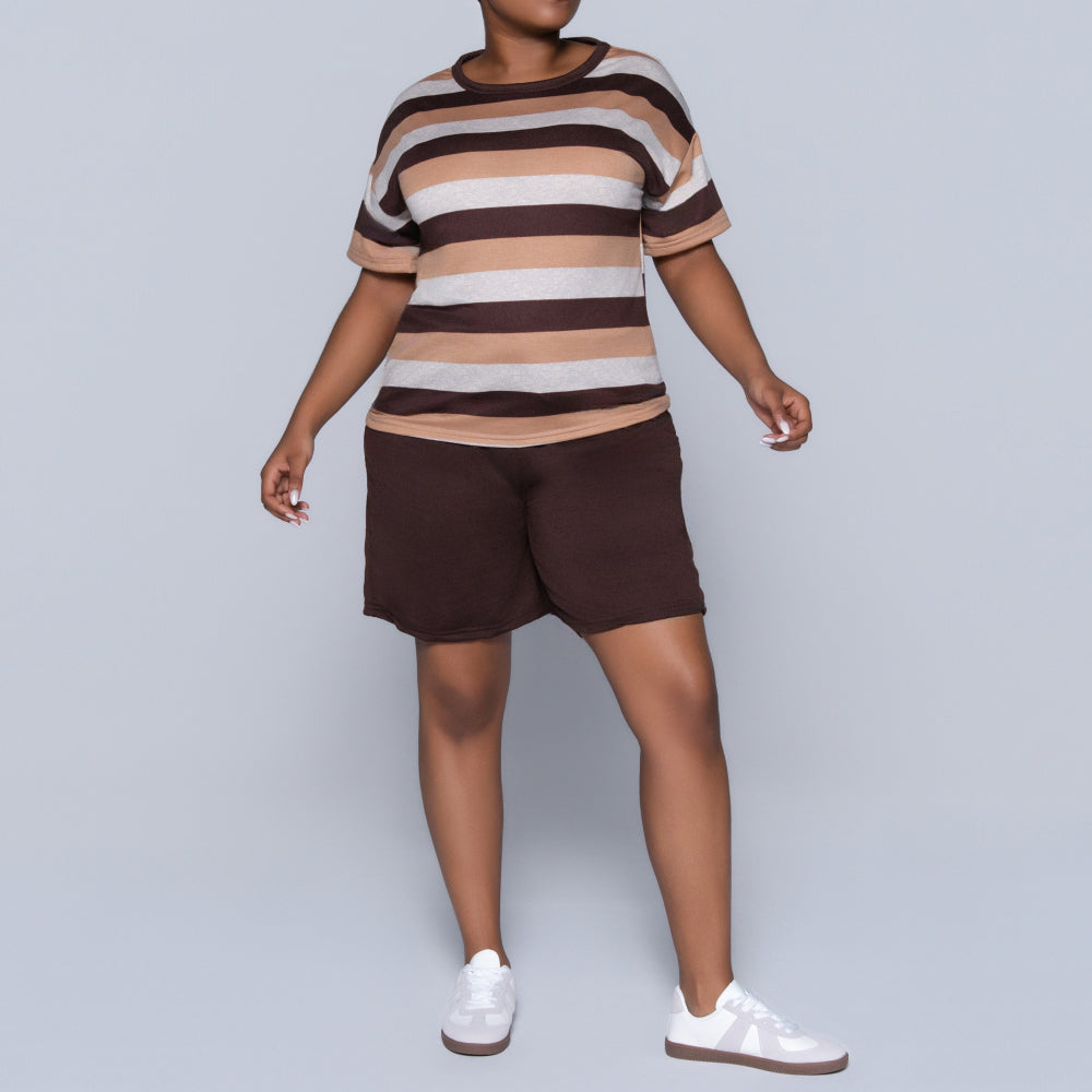 Striped Shorts And Top Set