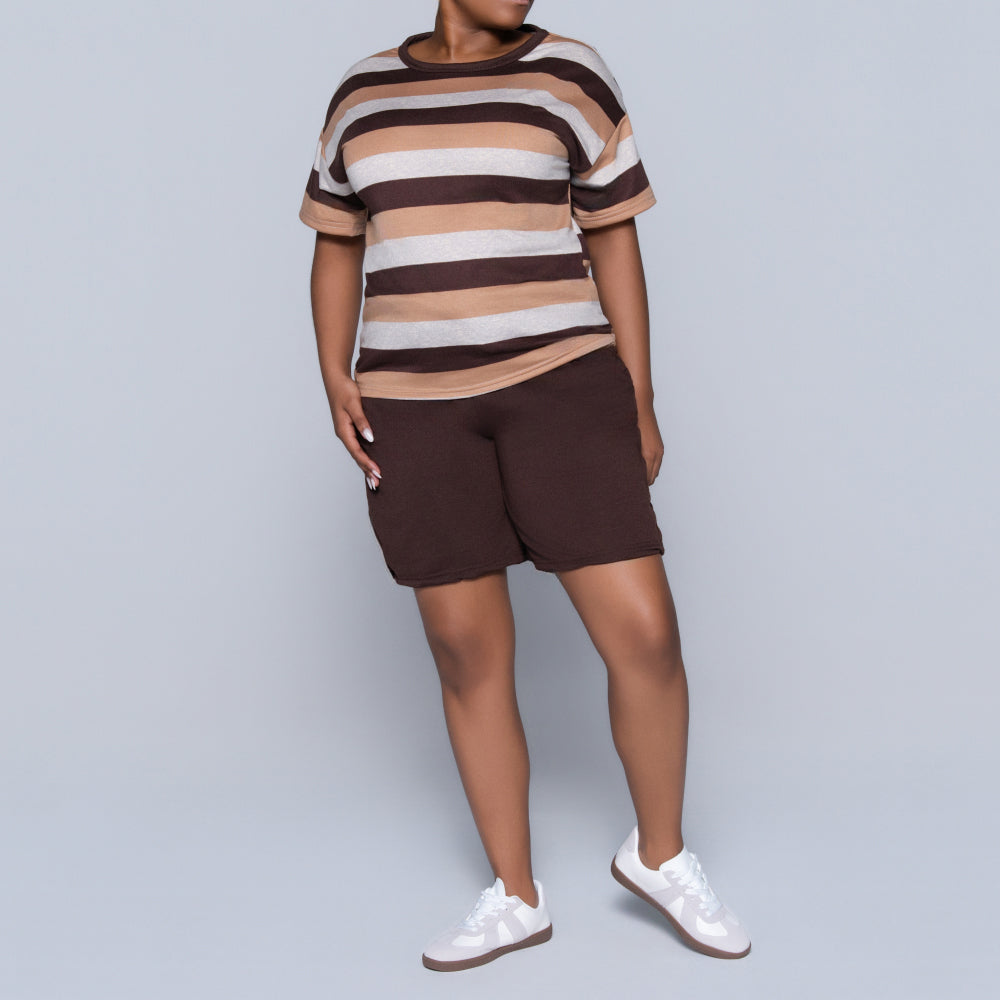 Striped Shorts And Top Set