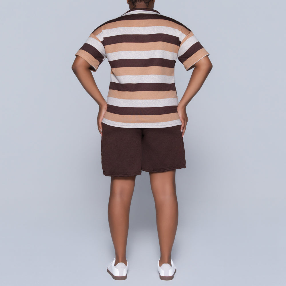 Striped Shorts And Top Set