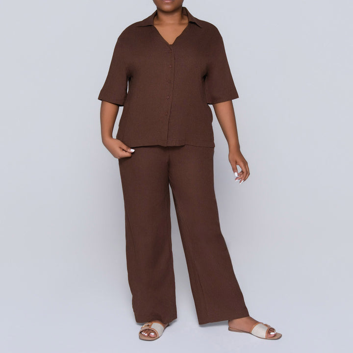 Chocolate Short Sleeve Top