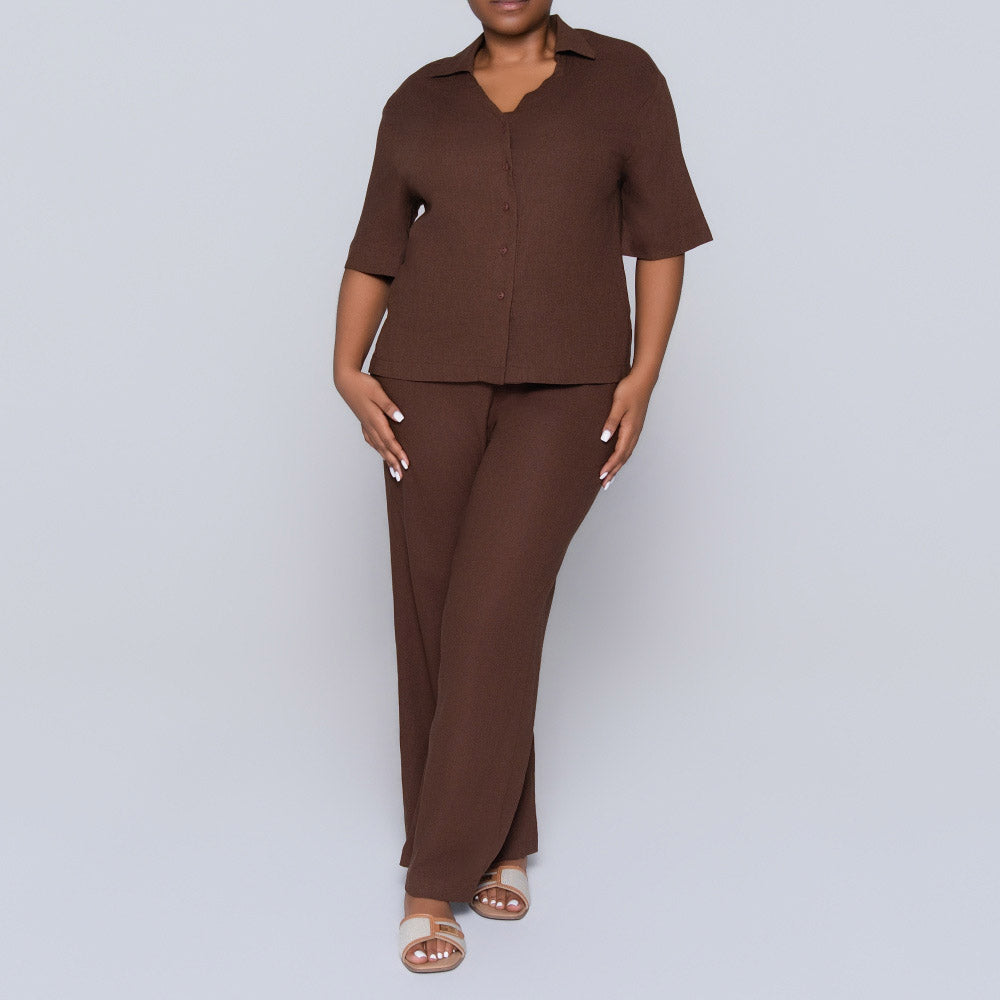 Chocolate Short Sleeve Top