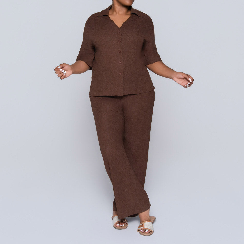 Chocolate Short Sleeve Top