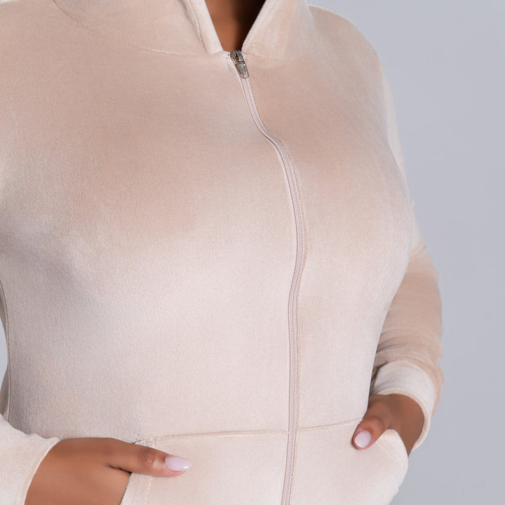 Stone  Supersoft Velour Hooded Tracksuit Set