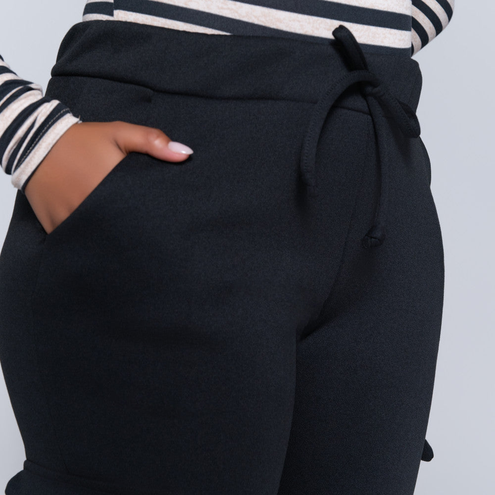 Black Pocket Edit Cargo Joggers