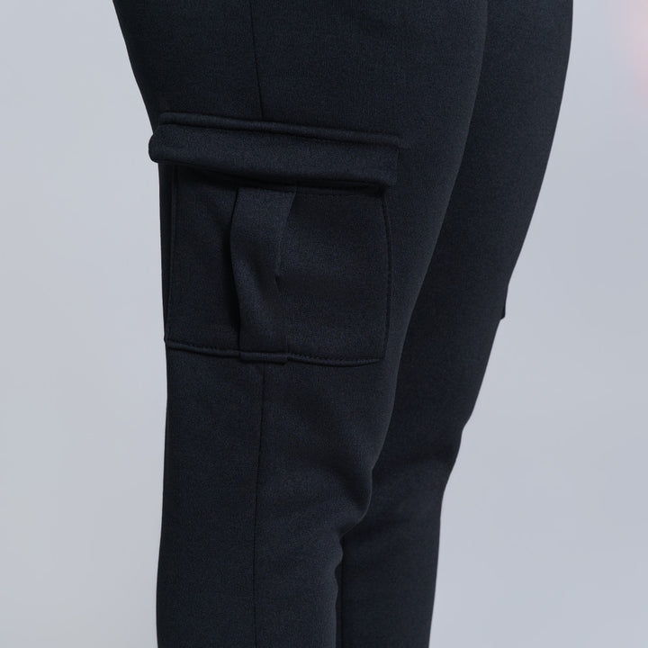 Black Pocket Edit Cargo Joggers