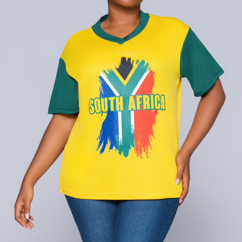 Short Sleeve SA Print World Cup Top