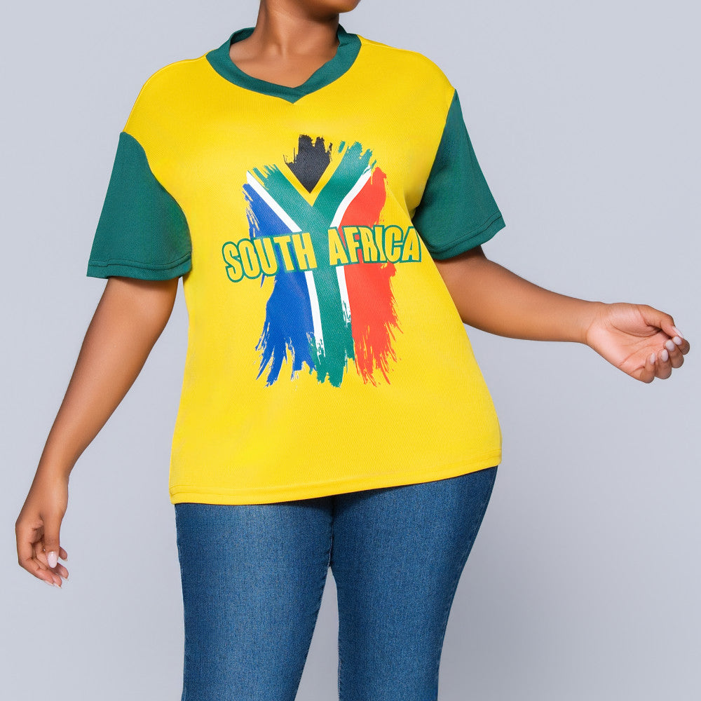 Short Sleeve SA Print World Cup Top