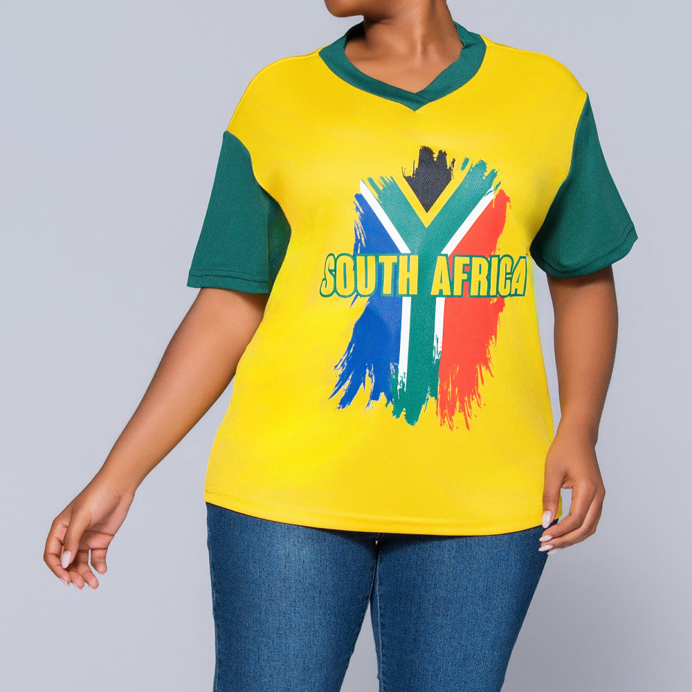 Short Sleeve SA Print World Cup Top