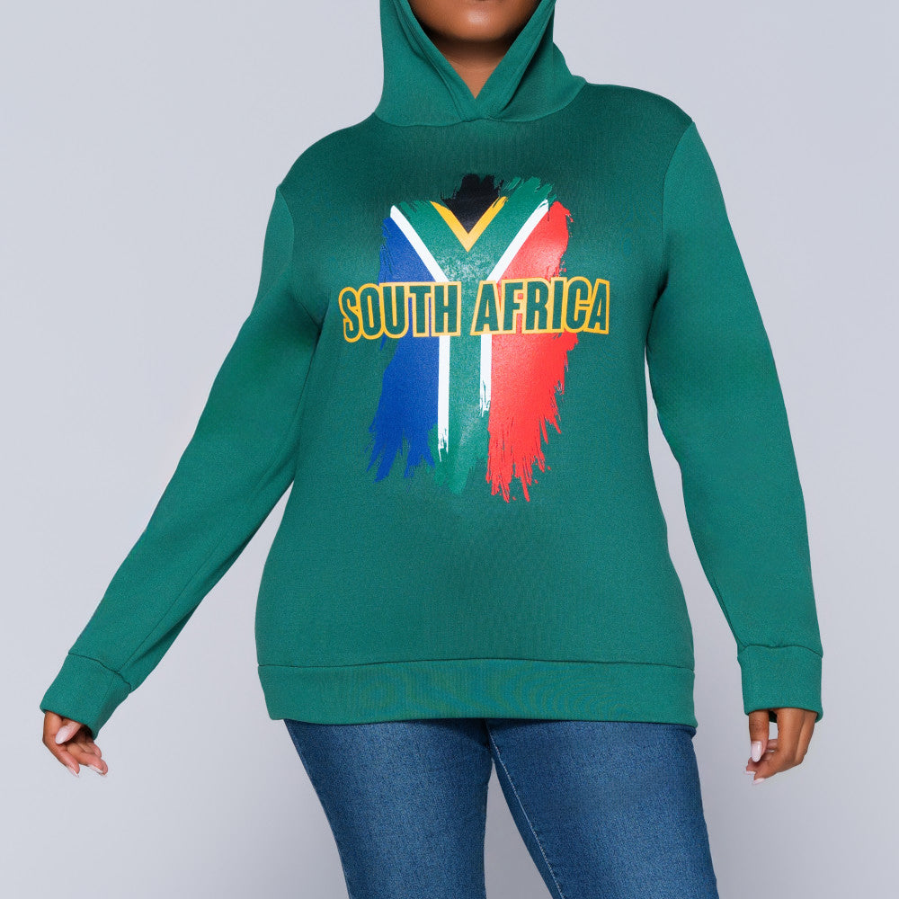 Supporter Merchandise Printed Hooded Green Jacket