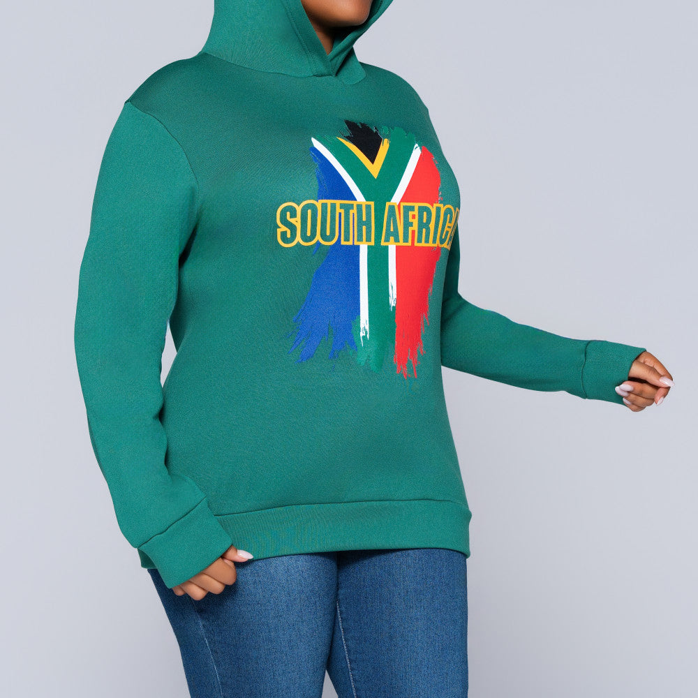 Supporter Merchandise Printed Hooded Green Jacket