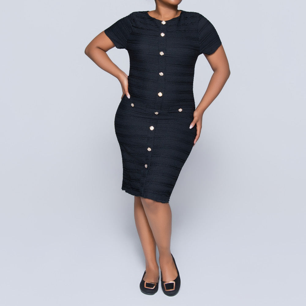 Black  Frill Edit Lace Dress