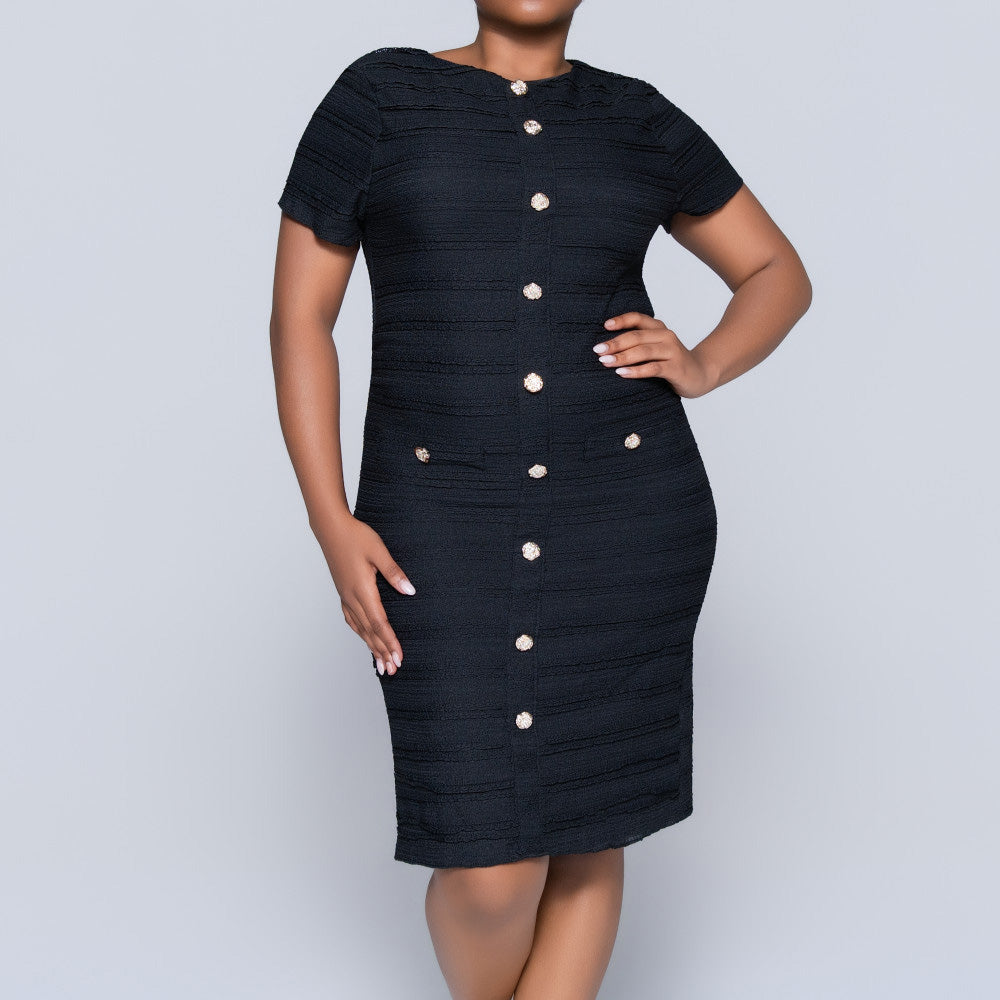 Black  Frill Edit Lace Dress