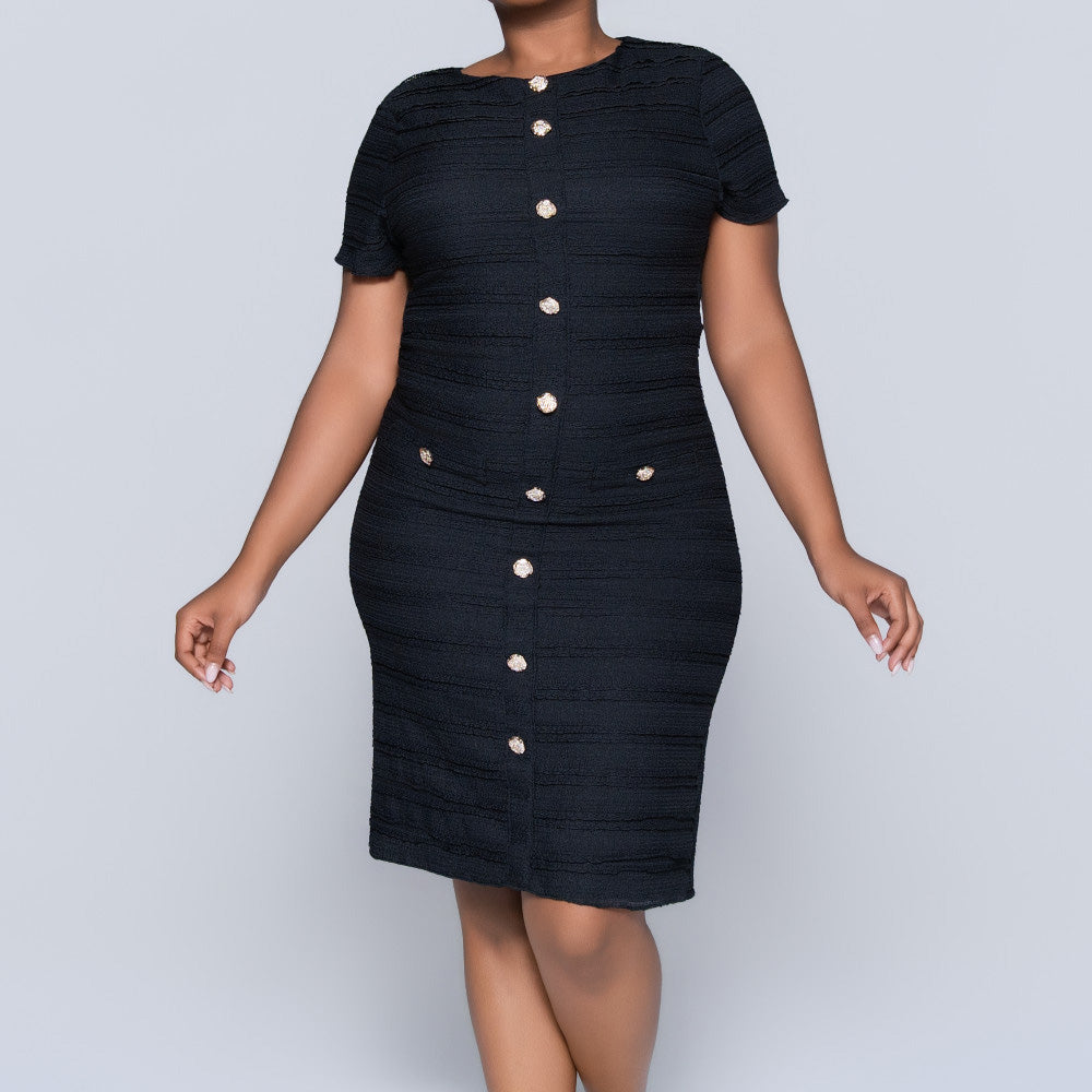 Black  Frill Edit Lace Dress