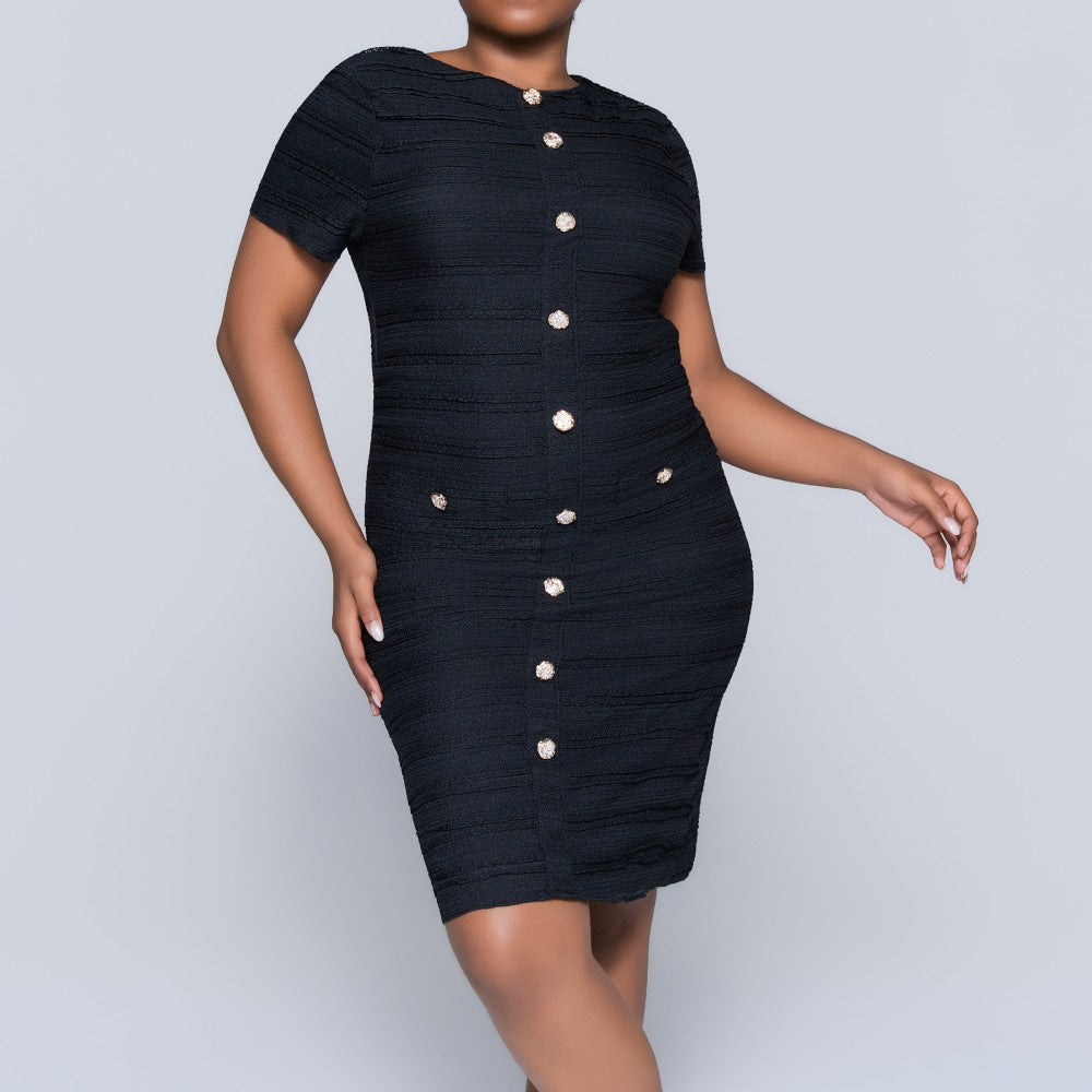 Black  Frill Edit Lace Dress