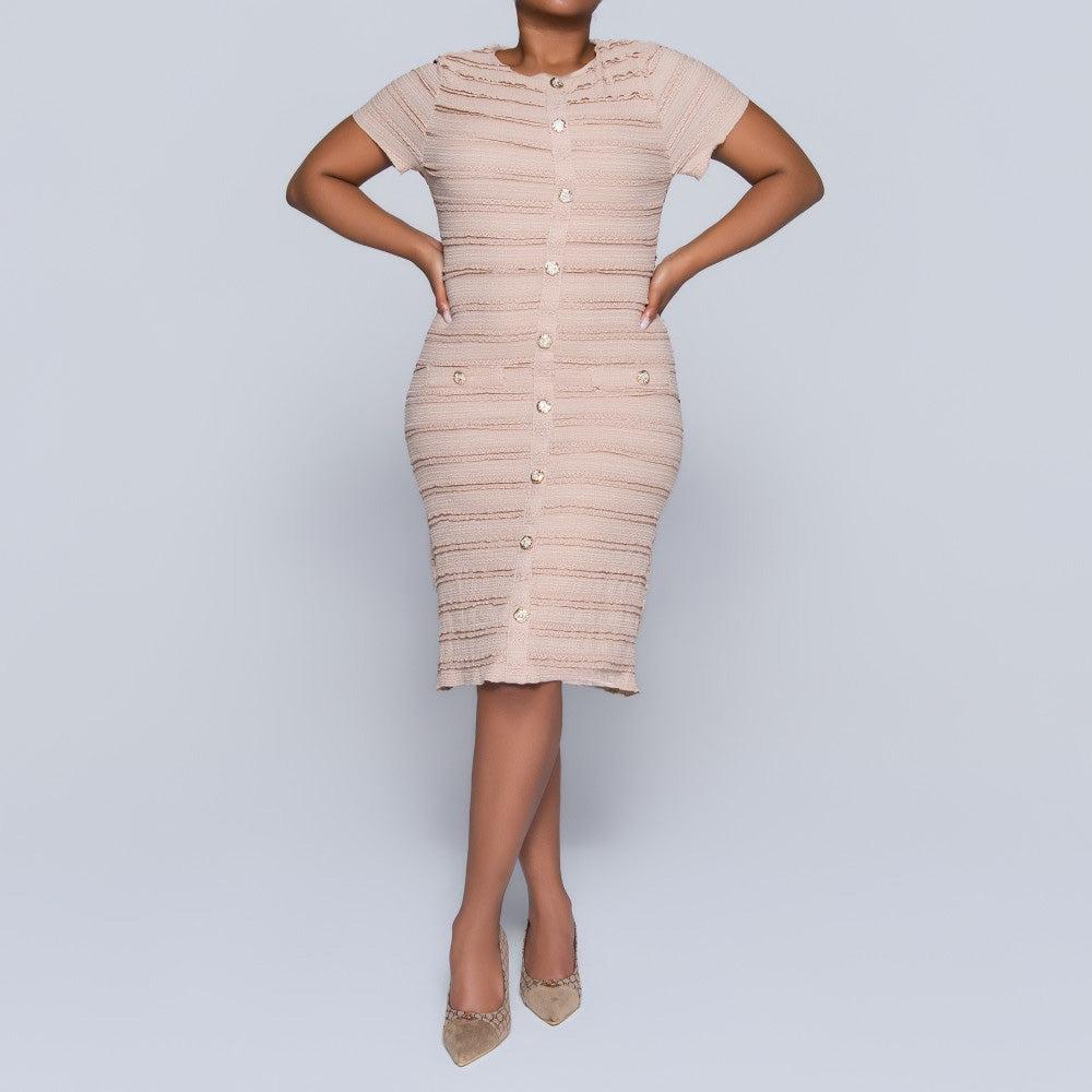 Stone Frill Edit Lace Dress